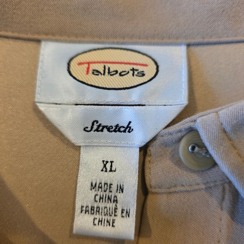 Talbots Stretch Tan Button Down Shacket Women's X… - image 3